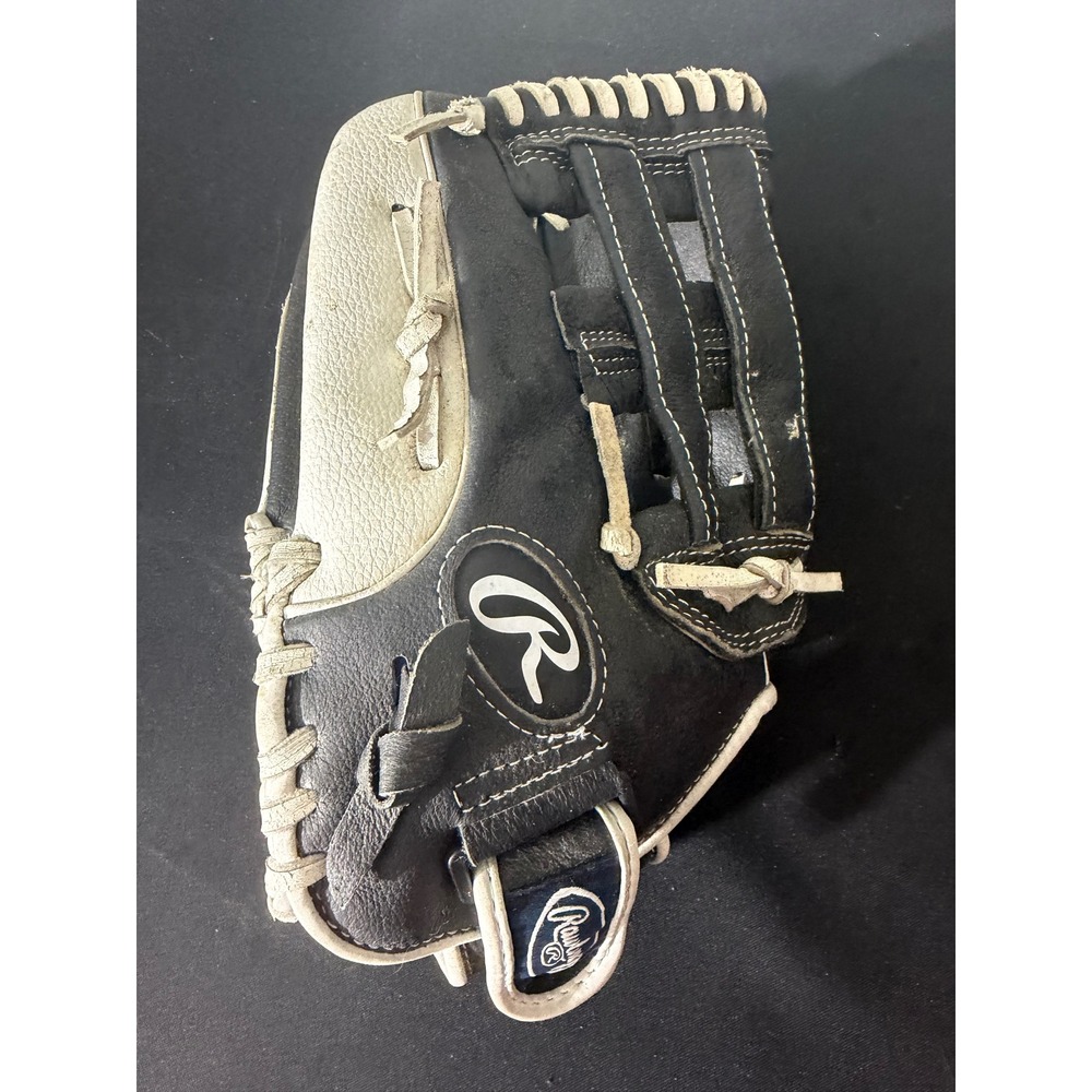 Rawlings Highlight Baseball Glove 12.5 Black White Good HFP125HBW Leather Mitt